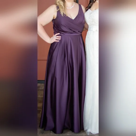 royal purple bridesmaid dresses david's bridal Nelly by Rebecca Ingram  Bridal Closet
